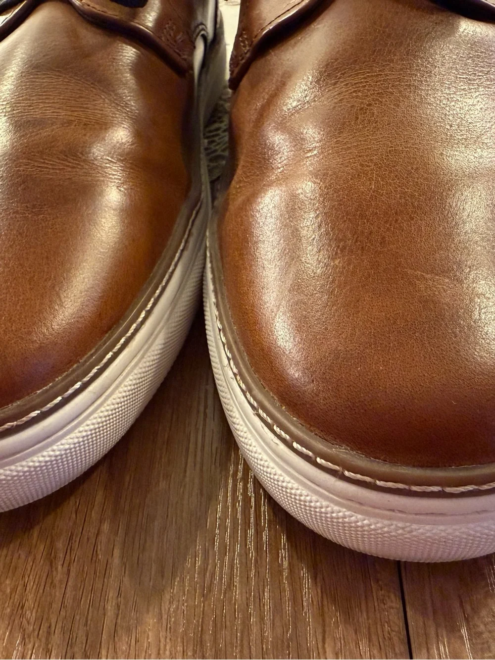 Men’s Franco Fortini Brown Leather Cognac Athletic Style Oxfords size 11.5M md i